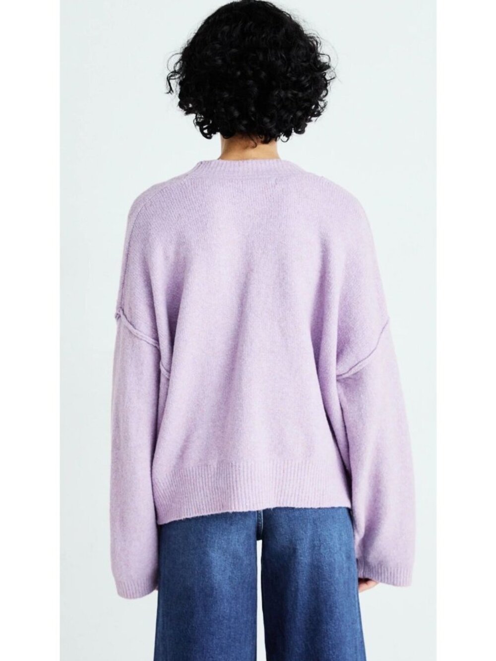 NEW Free People Cool of the Night Cardigan Lilac Purple Size XS [jb] - Picture 2 of 8